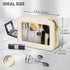 Clear Makeup Bag Cosmetic Organizer Case Waterproof Travel Toiletry Bag Skincare Pouch with Golden Zipper(Beige)...