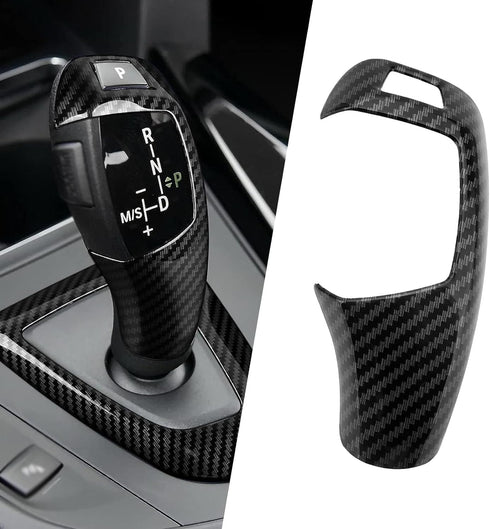 1 PC Car Gear Shift Head, ABS Carbon Fiber Pattern Shift Knob Cover Sticker, Replacement Decorative Accessories, for BMW 3 Series GT5 Series 1 Ser...