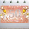 HOWAF Woman 50th Birthday Party Decoration Rose Gold Fabric Banner, 50th Birthday Photo Backdrop, Wall Garden Table Decoration Supplies...