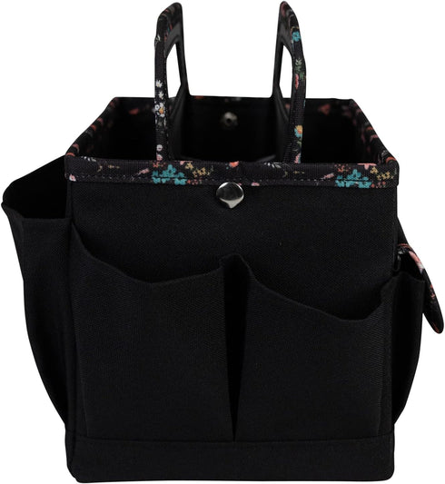 Everything Mary Craft Caddy, Black & Floral - Art Storage for Supplies & Crafts - Supply Organizers Tote for School Classroom, Office, and Home - ...