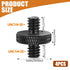 1/4" Male to 1/4" Male Tripod Screw, 4 PCS Standard Camera Cage Mount Threaded Light Stand Screw, Double Head Converter Precision Made for Shoulde...
