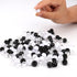 180 Pcs Medium Hole Beads 3 Colors Dreadlock Hair Braid Beads Jewelry Making Kit Clear- White -Black DIY Hair Braiding Bracelet Ornaments Round 12...