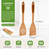 12" inch Bamboo Spatula Turner, Solid Kitchen Spatula Turner, Egg Scraper, Wood Cooking Utensil, Kitchen Spatulas for Baking, Flipping, Serving, S...