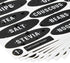 Talented Kitchen 158 Pieces Chalkboard Pantry Stickers - 158 Pieces, White All-Caps on Black, 8.5 x 11 in - Water-Resistant Vinyl Preprinted Label...