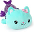 Onsoyours Cute Kitten Mermaid Plush Toy Stuffed Animal Kitty Soft Mermaid Cat Plush Pillow for Kids (Blue Cat Mermaid, 12")...