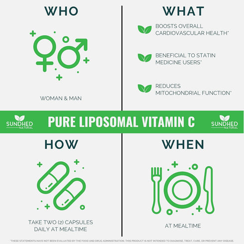 Pure Liposomal Vitamin C - 1200mg Immune System & Collagen health Booster, Anti Aging Skin Vitamins, Sodium Ascorbate, Sunflower Lecithin (120 Cap...