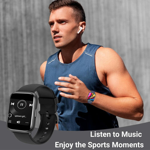 Smart Watch for Men Women, 1.8" Touch Screen, 100+ Sport Mode Activity Fitness Tracking Watch with Heart Rate SpO2 Monitor, 5ATM Waterproof Swim W...