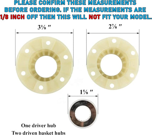 UPGRADED Lifetime Appliance W10820039 Hub Kit Compatible with Whirlpool, Kenmore Washer - 280145