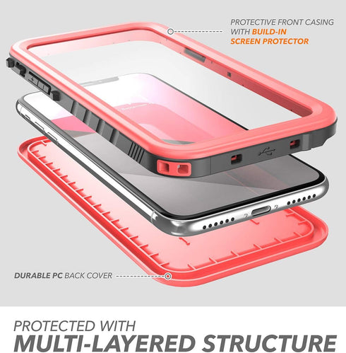 Clayco iPhone Xs Max Waterproof Case, Omni Underwater Shockproof Snowproof Dirtproof Case with Built-in Screen Protector for Apple iPhone Xs Max 6...