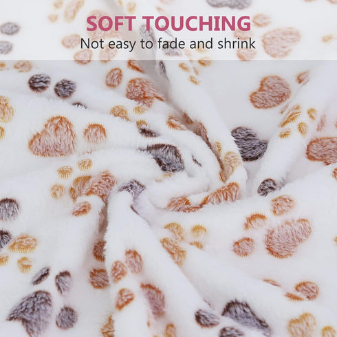 Comsmart Dog Blankets for Dog and Cat, Cute Paw Print Dog Bed Blanket, Soft Warm Fleece Throw Pet Blanket for Small Medium Large Dog, Puppy, Kitte...
