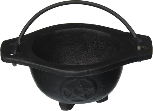 New Age Imports Inc. Small Pentagram Cast Iron Cauldron, 3 inches Diameter...