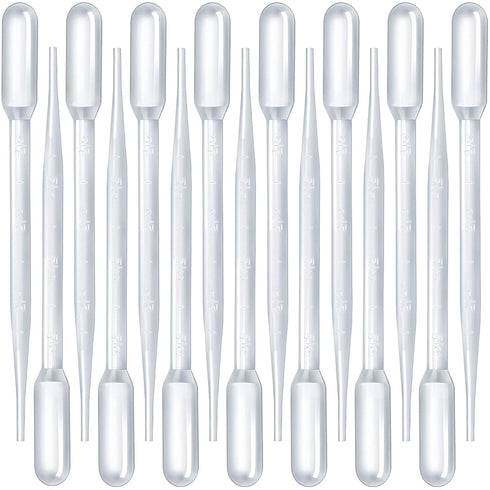 Teenitor 3ML Pipettes, Plastic Dropper Essential Oil Transfer Pipettes Disposable Liquid Eye Dropper for Lab Science Multi- Purpose Makeup Tool, 1...