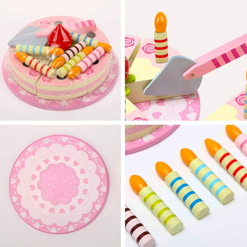 Wooden Play Food Sets for Kids Kitchen,Pretend Play Kitchen Fake Cutting Food Toys,Educational Toy for Toddler Girl 1 2 3 Year Old Birthday Gift (...