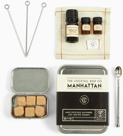 The Cocktail Box Co. Manhattan Cocktail Kit - Handcrafted Mixology Set for Him or Her - 1 Kit...