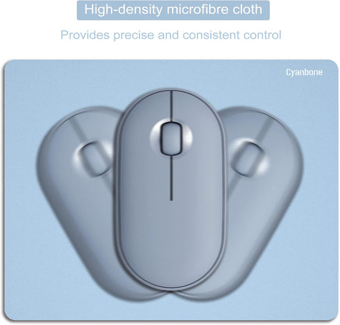 Mini Mouse Pad Small Size 2 Pack, Portable Mouse Pad Blue for Laptop, Travel Mousepad Cute with Non Slip Rubber Base for Wireless Mouse - 5.5 x 7 ...