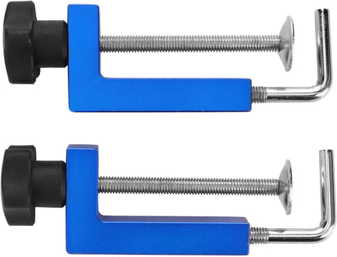 2Pcs Universal Fence Clip Fixing Clip Blue Universal MultiFunctional Woodworking Clamp G Clip 100mm, Adjustable Fixed Clamps Woodworking Clips,Han...
