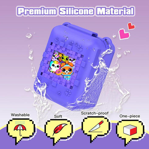 TiMOVO Carrying Case and Silicone Case for Bitzee Interactive Toy Digital Pet, Hard Protective Storage Case + Silicone Cover Fits Bitzee Virtual E...