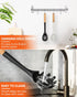 Silicone Pasta Fork, Kitchen Heat Resistant Noodle Spoon Server, BPA Free Spaghetti Strainer,12.8 inch (Black & White)...