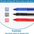 Black Gel Pens, 8 Pcs Retractable Fine Point 0.5mm Rollerball Red Pens for Smooth Writing Black Red Blue Ink for Women Men Journaling School and O...