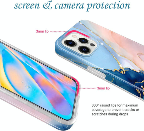 JAHOLAN Gold Glitter Sparkle Case Compatible with iPhone 12 Pro Max Marble Design Clear Bumper TPU Soft Rubber Silicone Cover Phone Case 6.7 inch ...