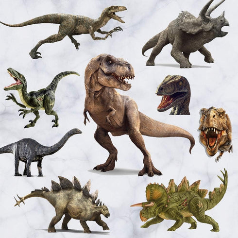 Kiddle 3D Watercolour Dinosaur Kids Wall Stickers, Peel and Stick Removable Wall Decals for Kids Nursery Bedroom Living Room...