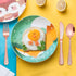 LIANYU 12-Piece Kids Copper Silverware Set, Stainless Steel Toddler Utensils, Hammered Metal Preschooler Flatware Cutlery Set, Children Tableware ...