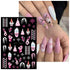 JMEOWIO 10 Sheets Christmas Pink Nail Art Stickers Decals Self-Adhesive Pegatinas Uñas Snowflake Xmas Winter Holiday Cute Elk Nail Supplies Nail A...