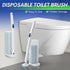 BOOMJOY Disposable Toilet Brush Set with 15 Wand Refills, Toilet Bowl Cleaner Wand with Holder, Toilet Cleaning System Starter Wand Kit, Bathroom ...