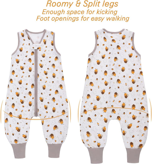 Miracle Baby Sleeping Sack with Feets TOG 0.5 Sleepsack Toddler Sleep Sack with Legs 100% Cotton Sleeveless Baby Wearable Blanket Baby Sleeping Ba...