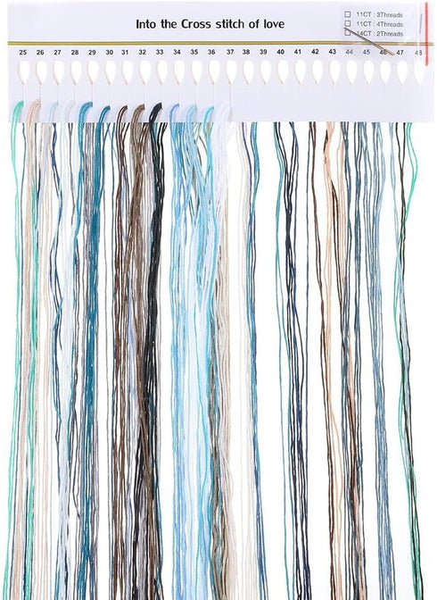 Uniquer 11CT 3 Strands Cross Stitch Kits,Full Range of Embroidery Kits for Girls Beginner,Counted Cross-Stitch Needlepoint Kits Sea in Bottle 21.3...