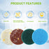 16pcs Electric Cleaning Brush Pad Set 4 Foam Pads 4 Kitchen Mats 4 Heavy Duty Pads 4 Microfibre Pads fit for Bosch Home/Garden 6033 Battery Cleani...