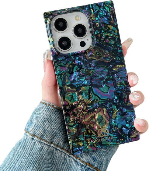 Cocomii Rectangle Case Compatible with iPhone 14 Pro Max - Compatible with MagSafe, Luxury, Slim, Glossy, Opalescent Pearl, Iridescent Glitter, Ea...