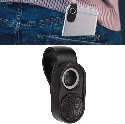 PUSOKEI 100X Phone Microscope,Mini Pocket Phone Camera Lens Attachment Microscopes with Universal Clip and LEDs,Portable USB Micro Magnifier for K...