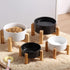 Petygooing Black Elevated/Raised Ceramic Dog Bowl for Small Breeds, Dog Food Water Dish with Stand,Pet Feeding Bowl with Anti Slip Rubber for Cats...