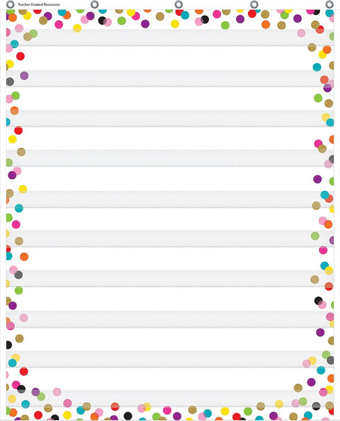 Teacher Created Resources Confetti 10 Pocket Chart (34" x 44"), TCR20328...