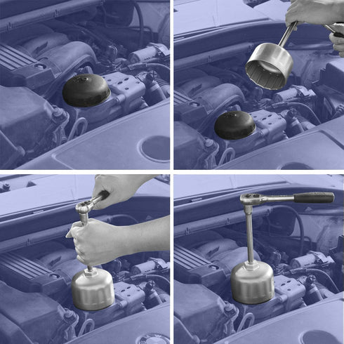 DEDC BMW and Volvo Oil Filter Wrench for 86mm Cartridge Style Filter Housing Caps Removal Tool Oil Filter Socket Wrench Kit with 16 Flutes...