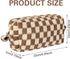 6 PCS Makeup Bag Pouch Checkered Makeup Bag Cosmetic Bag for Women Portable Zipper Make Up Pouch Travel Toiletry Bag Organizer Cute Makeup Brushes...