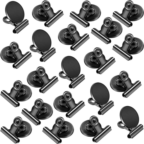 VNDUEEY 20 Pack Black Fridge Magnets, Refrigerator Magnets, Magnetic Clips Heavy Duty, Magnet Clips for Whiteboard Locker Photo Displays on Home& ...