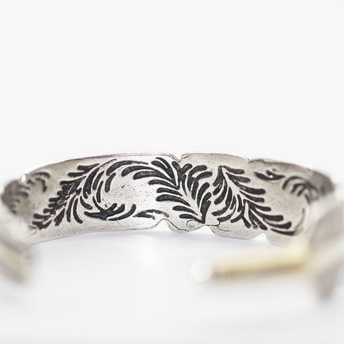 Innocence S999 Antique Silver Plated Wide Feather Cuff Bracelet For Men Women Adjustable Retro Twisted Feather Bracelets Gift Jewelry...