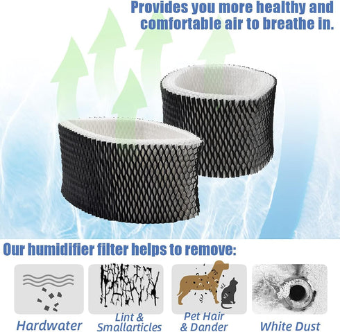 XIMOON HWF62 Humidifier Filter A Replacement for Holmes & Sunbeam Humidifier Filter Models HM1701, HM1761, HM1300 & HM1100; Compare to Part # HWF62, HWF62D (2)