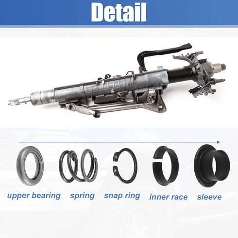 X AUTOHAUX Steering Column Upper Bearing Kit F4DZ-3517-A for Ford F-350 1992-1997 for Ford E-150 Econoline 1992-2002 for Mercury for Lincoln...