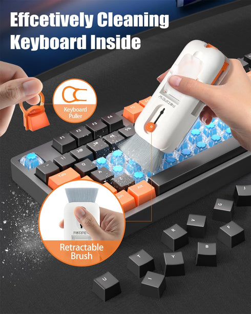 Keyboard Cleaner, 12-in-1 Phone Cleaning kit, Electronics Cleaning Brush Tool for Computer, PC Monitor,TV Camera Lens with 3ml Spray Cleaning Bott...