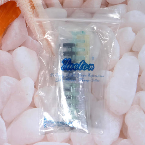 yueton 7Pcs Loose-Leaf Binding Strip with Book Ring 5-Hole Segmented Plastic Binder Detachable Loose Leaf Ring for Notebook Diary Ledger Loose-Lea...