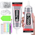 B7000 Glue Clear for Rhinestones, 2Pcs 110mL B-7000 Jewelry Bead Gem Glue with Crystal Rhinestones, Tweezer Dotting Rhinestone Tool for Clothe Fab...