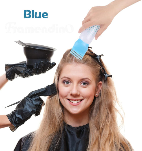 Framendino, 1 Pack Blue Hair Oil Applicator Bottle Root Comb Applicator Bottles for Hair Care...