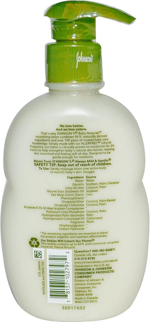 Johnson's Natural Nourishing Baby Lotion - 9 oz...