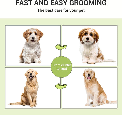 MIU COLOR Pet Grooming Brush, 2 Sided Undercoat Rake for Dogs & Cats, Professional Deshedding Brush and Dematting Tool, Effective Removing Knots, ...