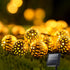 Solar String Lights for Outside, 9.8FT 20LED Outdoor Solar String Lights with 8 Mode, Moroccan Solar Fairy Lights, Waterproof Globe Solar Twinkle ...