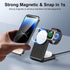 3 in 1 Magnetic Wireless Charging Station, Wireless Charger for Magsafe with PD 20W Adapter for iPhone 15 14 13 12/Pro/Pro Max/Plus/Mini, Apple Wa...