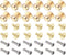 Mini Drawer Pulls (9mm/0.35") 12Pcs, Zinc Alloy Mini Round Head Knobs Pull Handle with Screws - for Home Cabinet Drawer Handle, Light Gold...